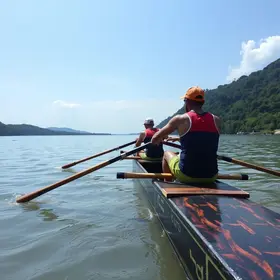 Remadas e atividades náuticas no Rio Maguari