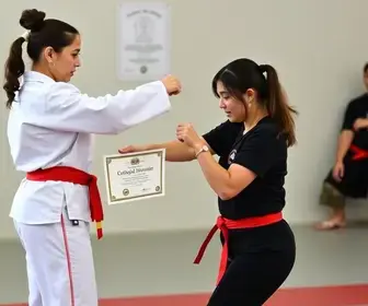 Solenidade certifica curso de defesa pessoal para mulheres