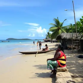Comunidade de Igarapé Grande na Ilha de João Pilatos